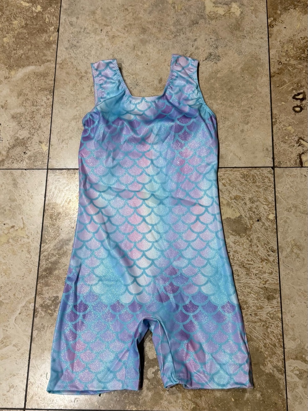 Kids Mermaid-Print One-Piece Bodysuit - Blue & Purple
